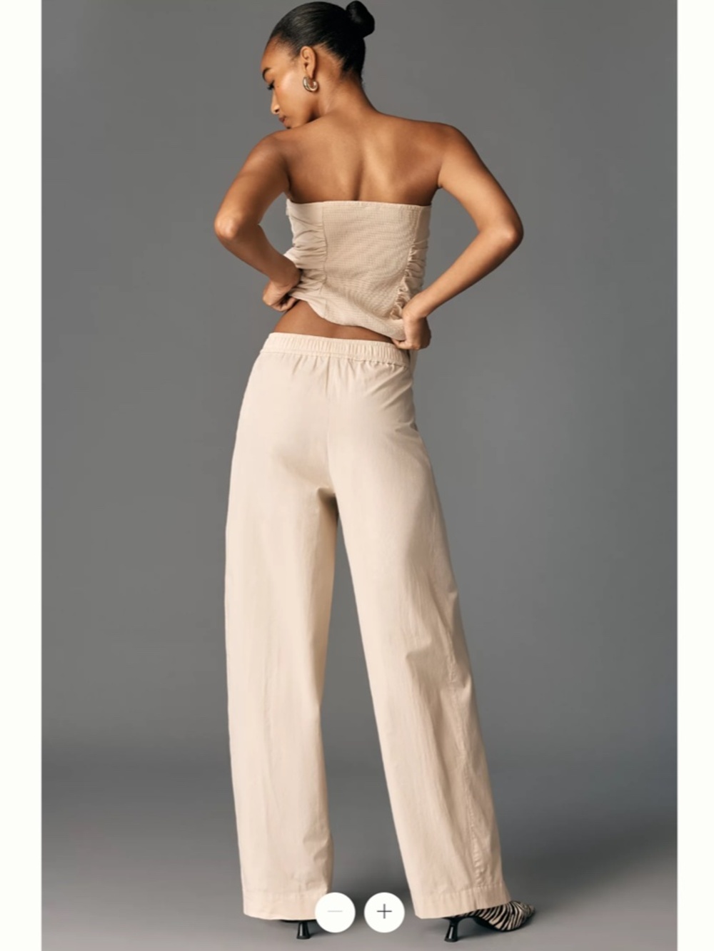 Anthropologie Maeve Sporty Poplin Pull-On Trousers - Picture 4 of 4